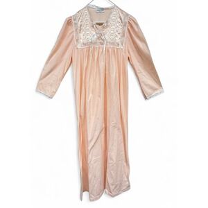 Vtg Pink Sears Famous Bodies Nightgown Women's Size M Nylon Blend Made in USA